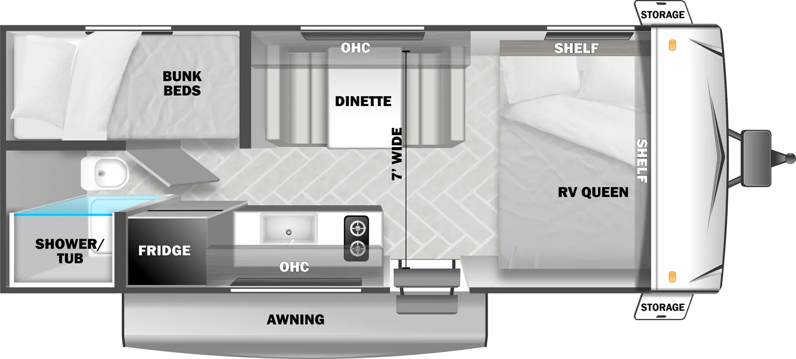 Evo East 171BHCE - DSO Floorplan